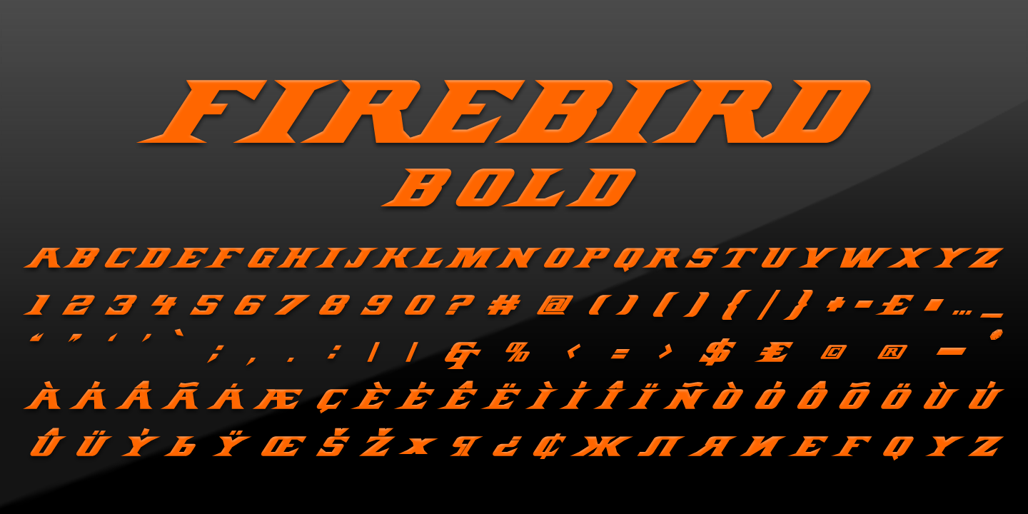 Firebird Outline Font preview